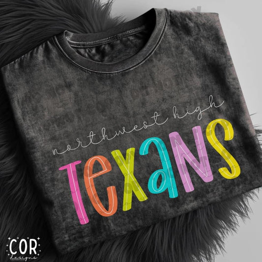 Neon Bright Line Northwest High Texans Apparel