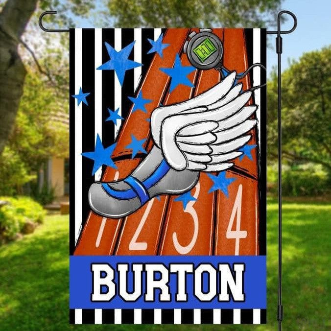 Track Garden Flag