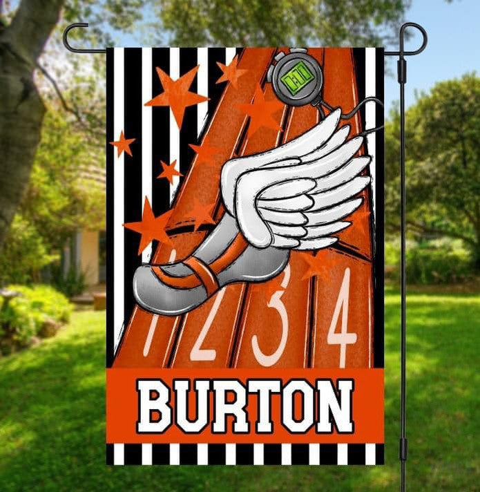 Track Garden Flag