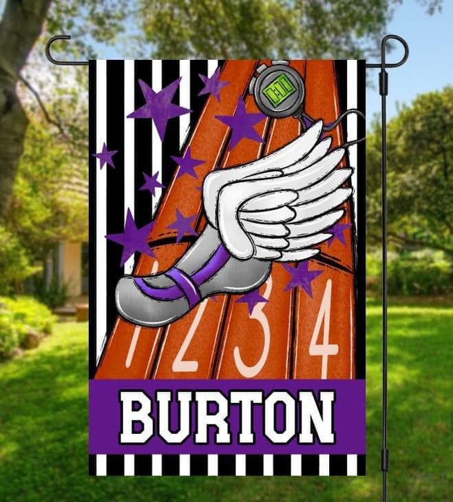 Track Garden Flag