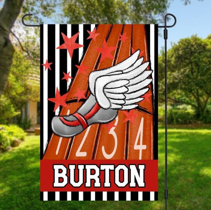 Track Garden Flag