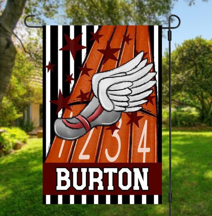 Track Garden Flag