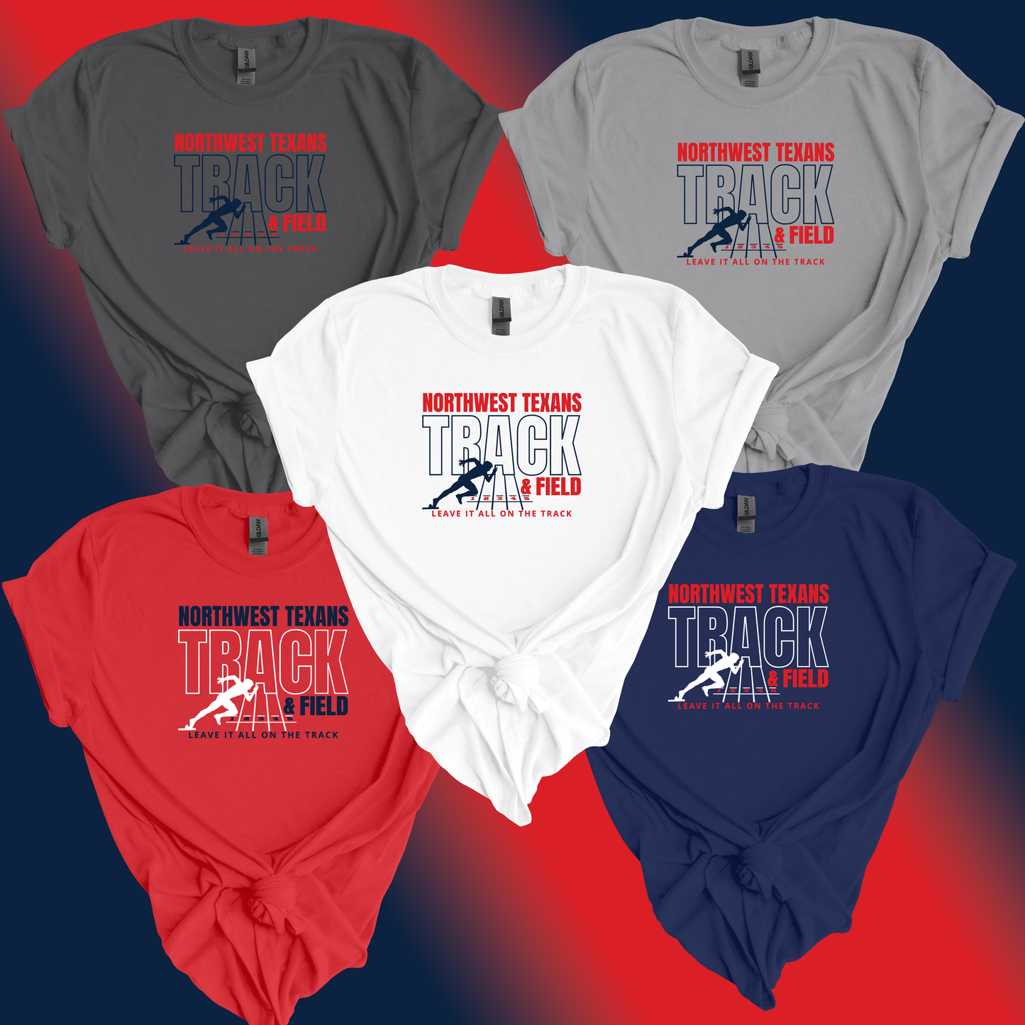 Leave It All on the Track T-Shirt | Texans Track & Field