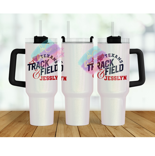 40oz Texans Arch Shimmer Tumbler