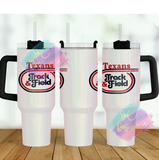 40oz Texans Vintage Shimmer Tumbler