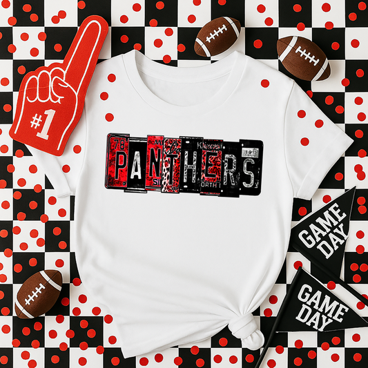 Panthers License Plate T-Shirt