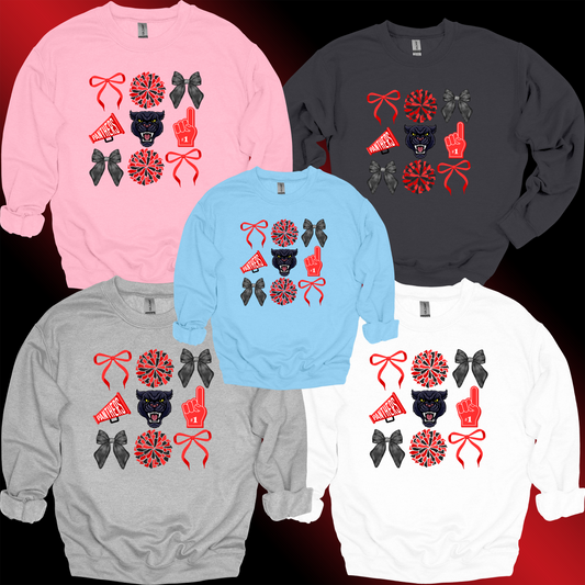 Panther Cheer Collage Crewneck Sweatshirt