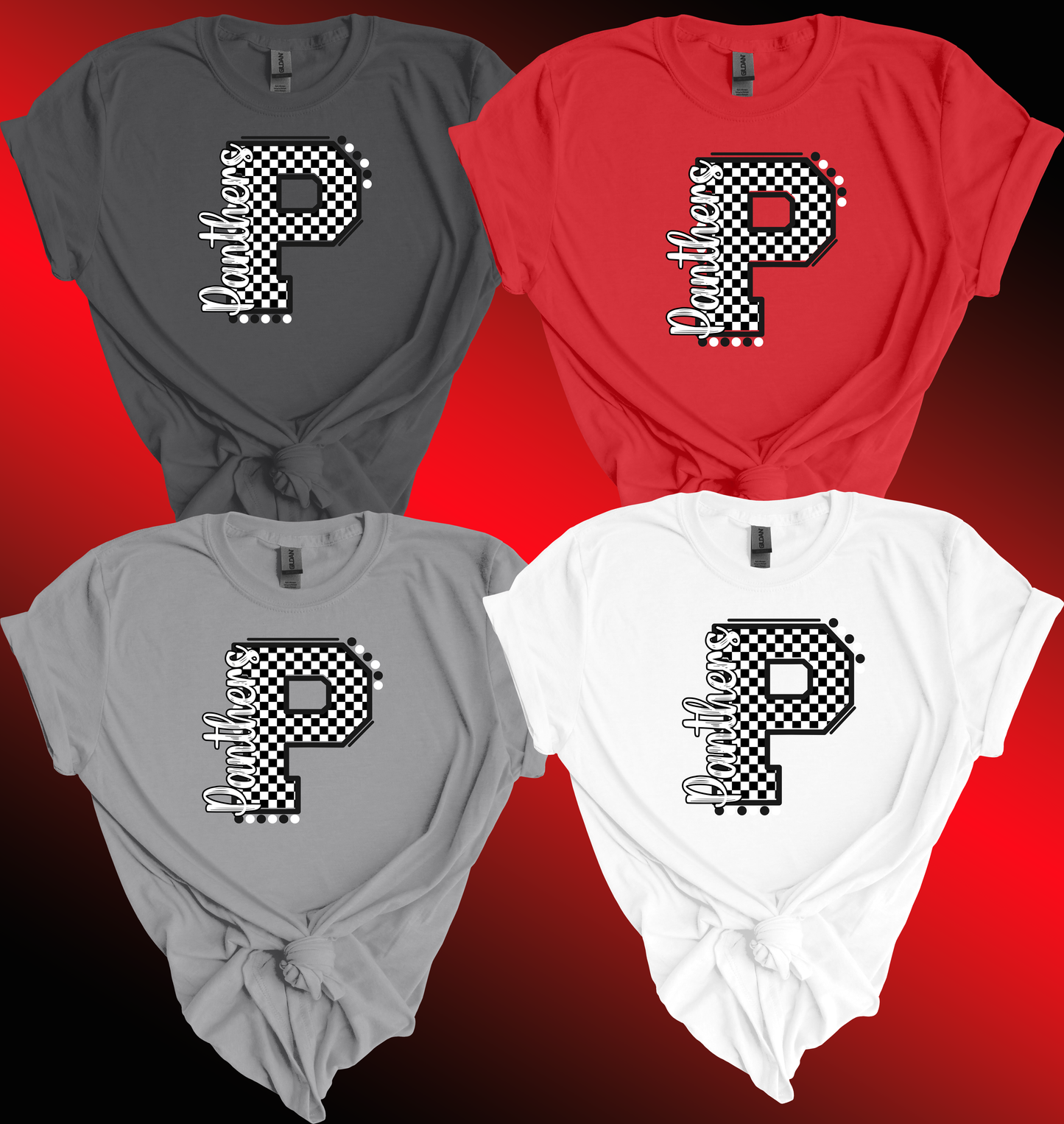 Panthers Black and White T-Shirt