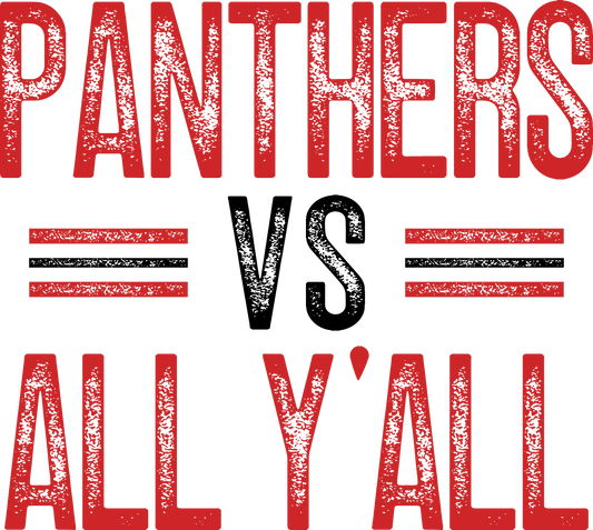 Panthers vs All Y'all Distressed T-Shirt