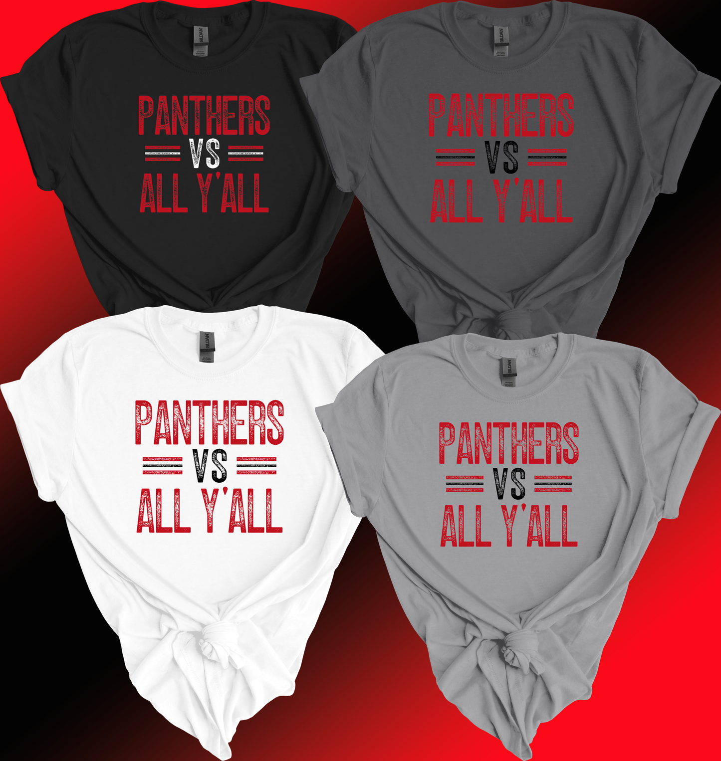 Panthers vs All Y'all Distressed T-Shirt