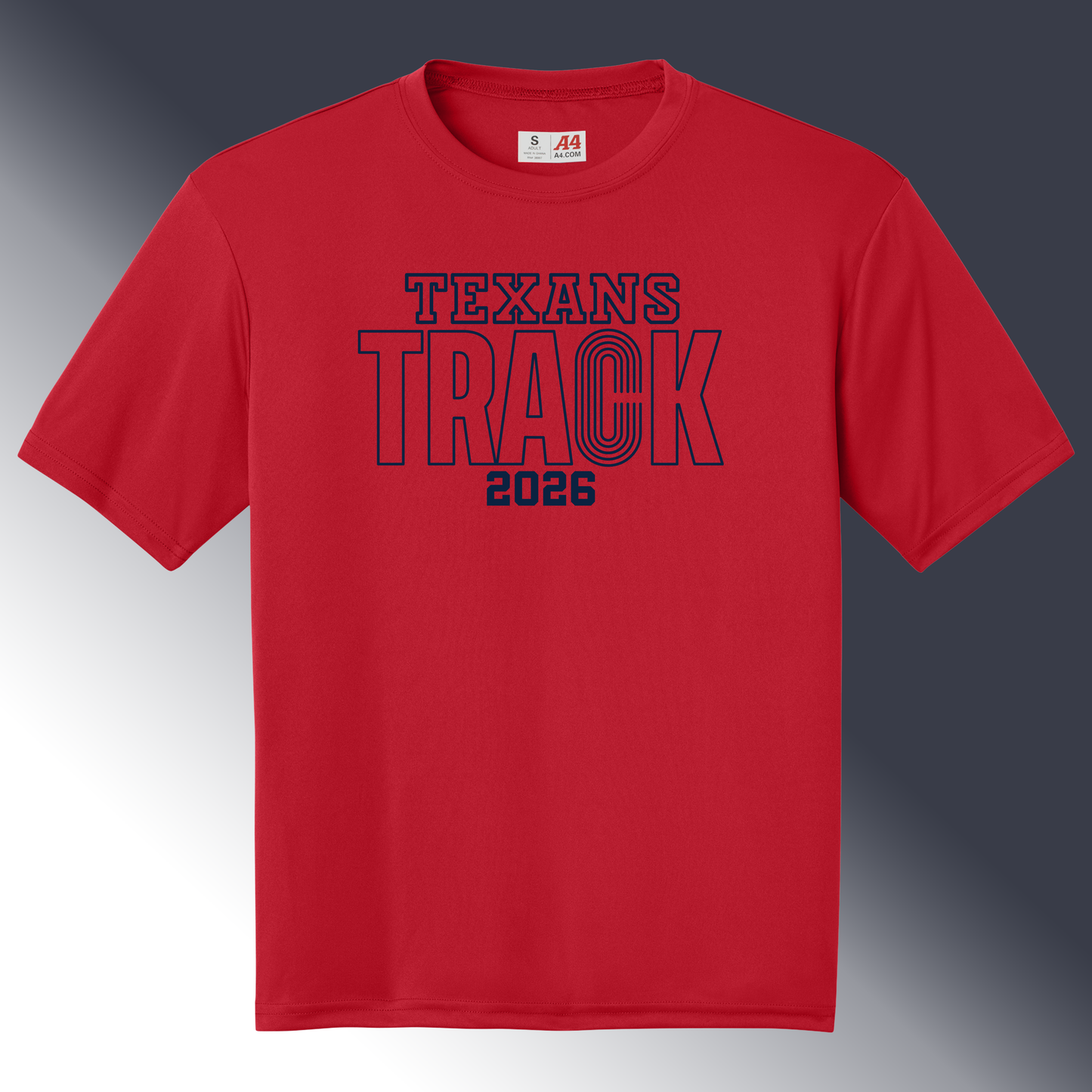A4 Performance Short Sleeve Texans Track 2026 Shirt