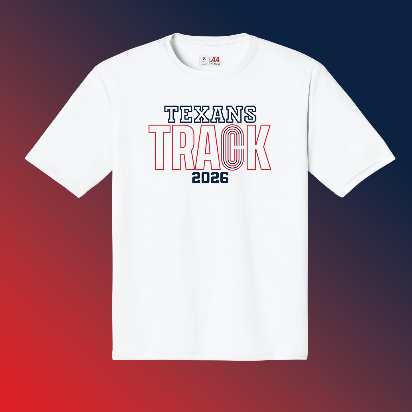 A4 Performance Short Sleeve Texans Track 2026 Shirt