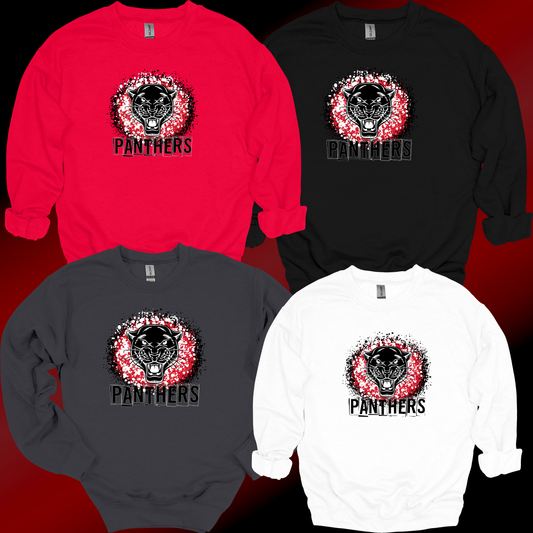 Panthers Paint Splatter Crewneck Sweatshirt