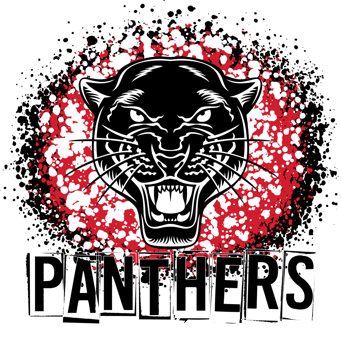 Panthers Paint Splatter Crewneck Sweatshirt