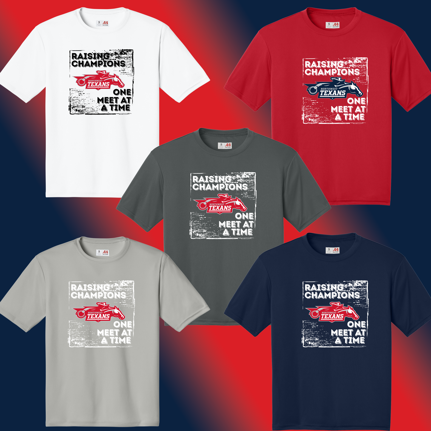 Northwest Texans Cross Country – Raising Champions A4 Performance Tee