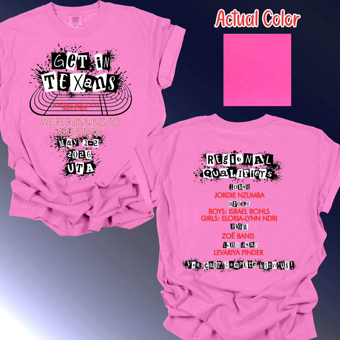 On Fridays & Saturdays We Win | Regionals 2026 Texans T&F Shirt