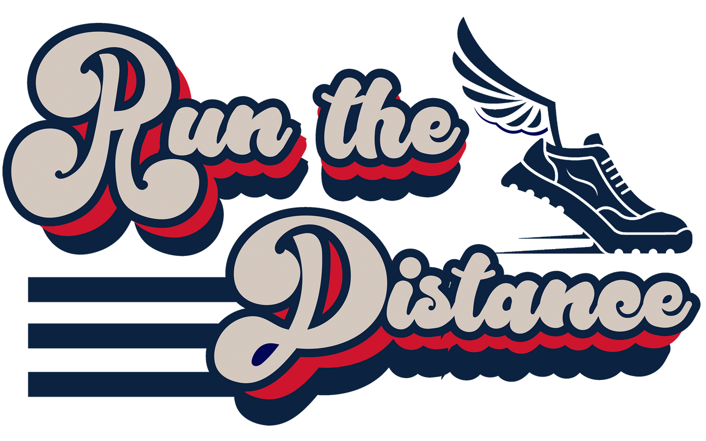 Retro Run The Distance – Crewneck Sweatshirt