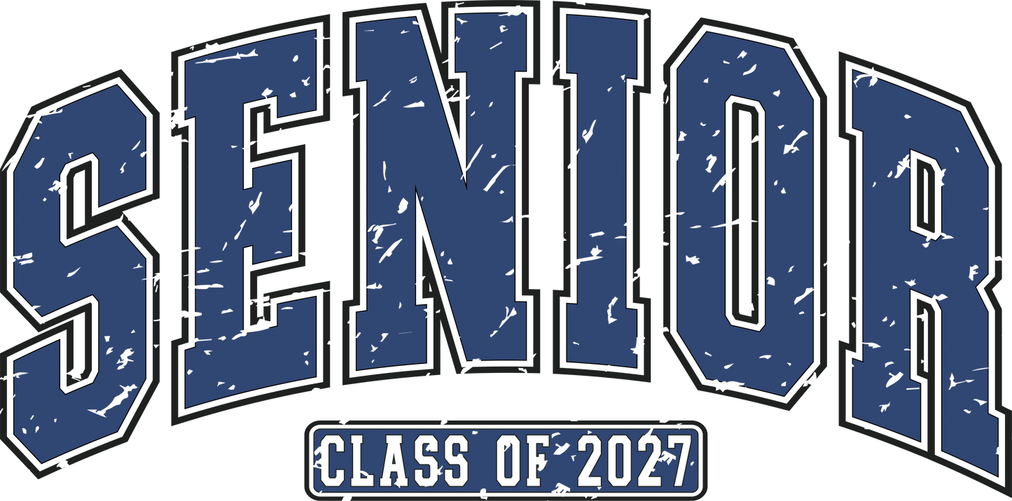 Senior 2027 | Distressed Varsity T-Shirt