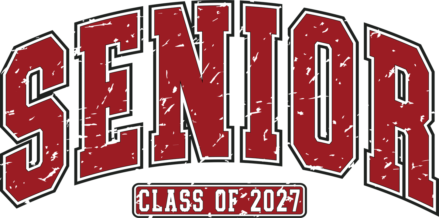 Senior 2027 | Distressed Varsity T-Shirt