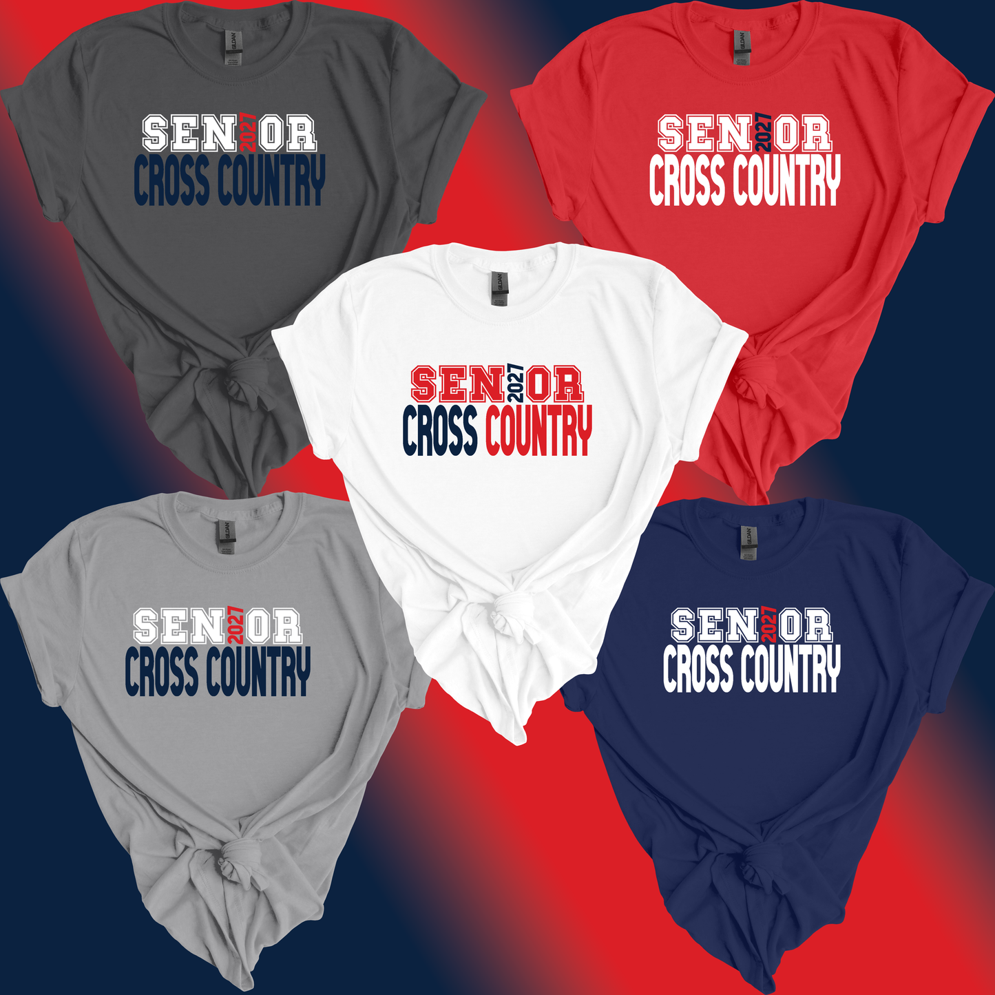 Senior 2027 Cross Country T-Shirt – Classic Design