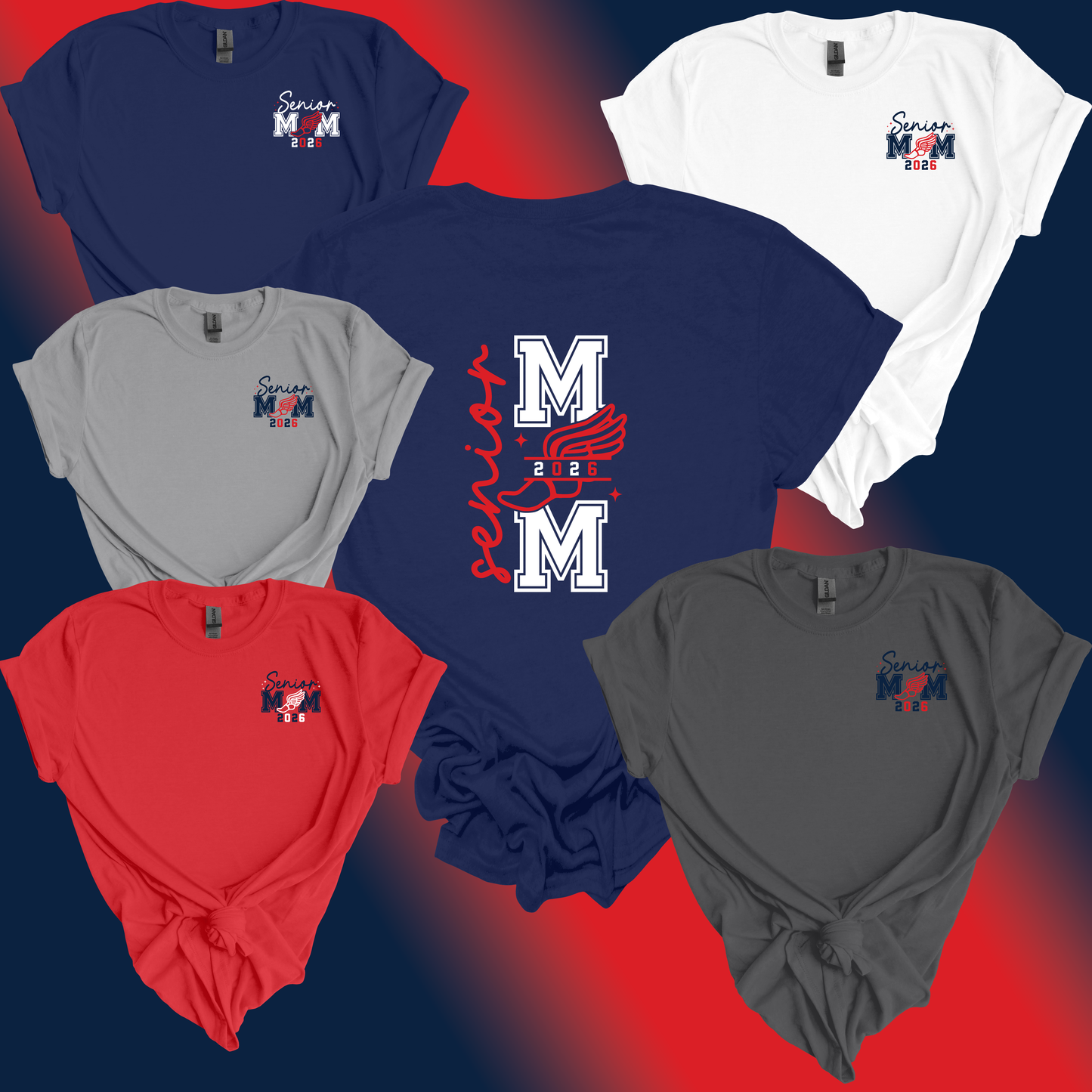 Senior Mom Track & Field T-Shirt | Class of 2026