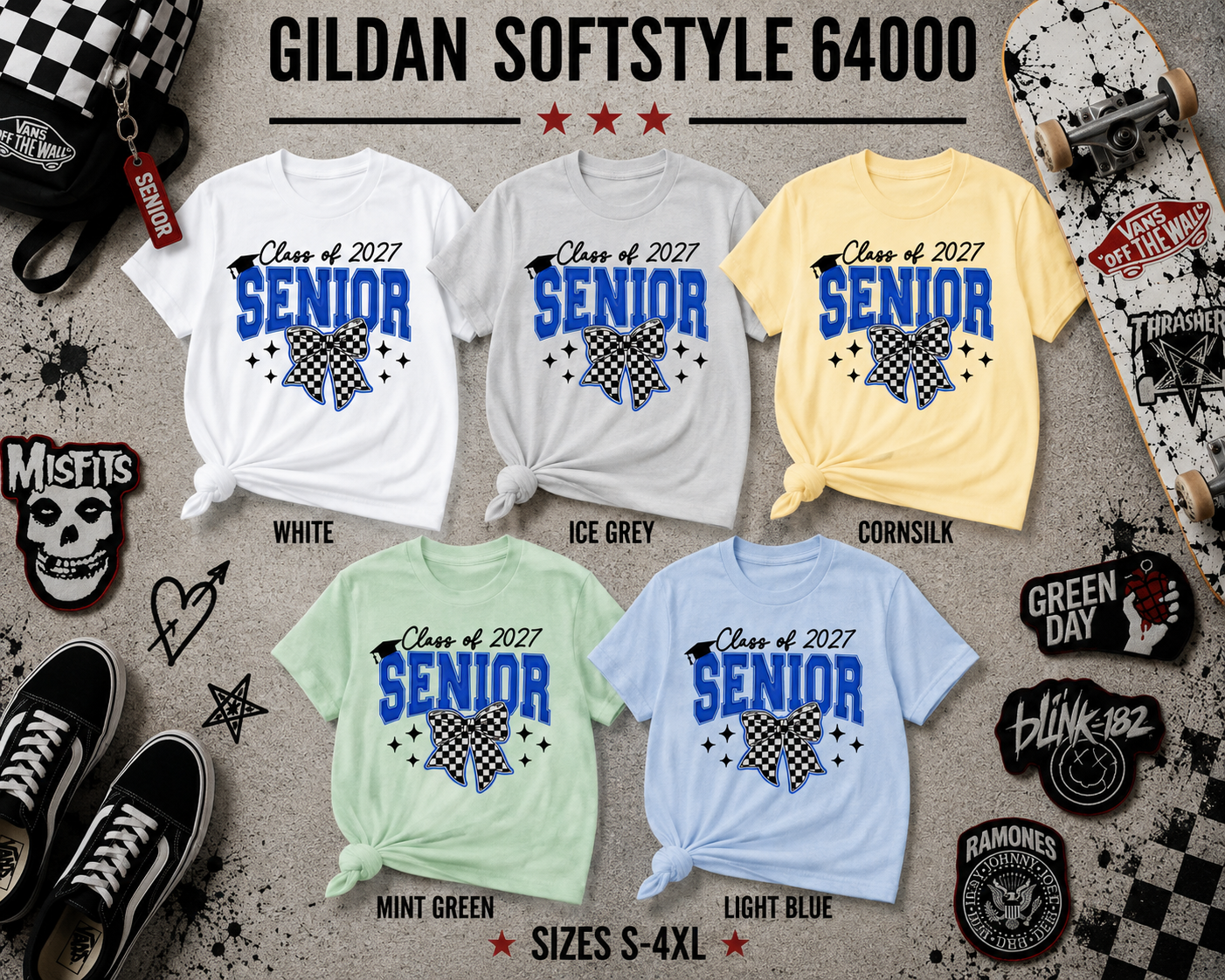Senior 2027 | Skater Bow T-Shirt
