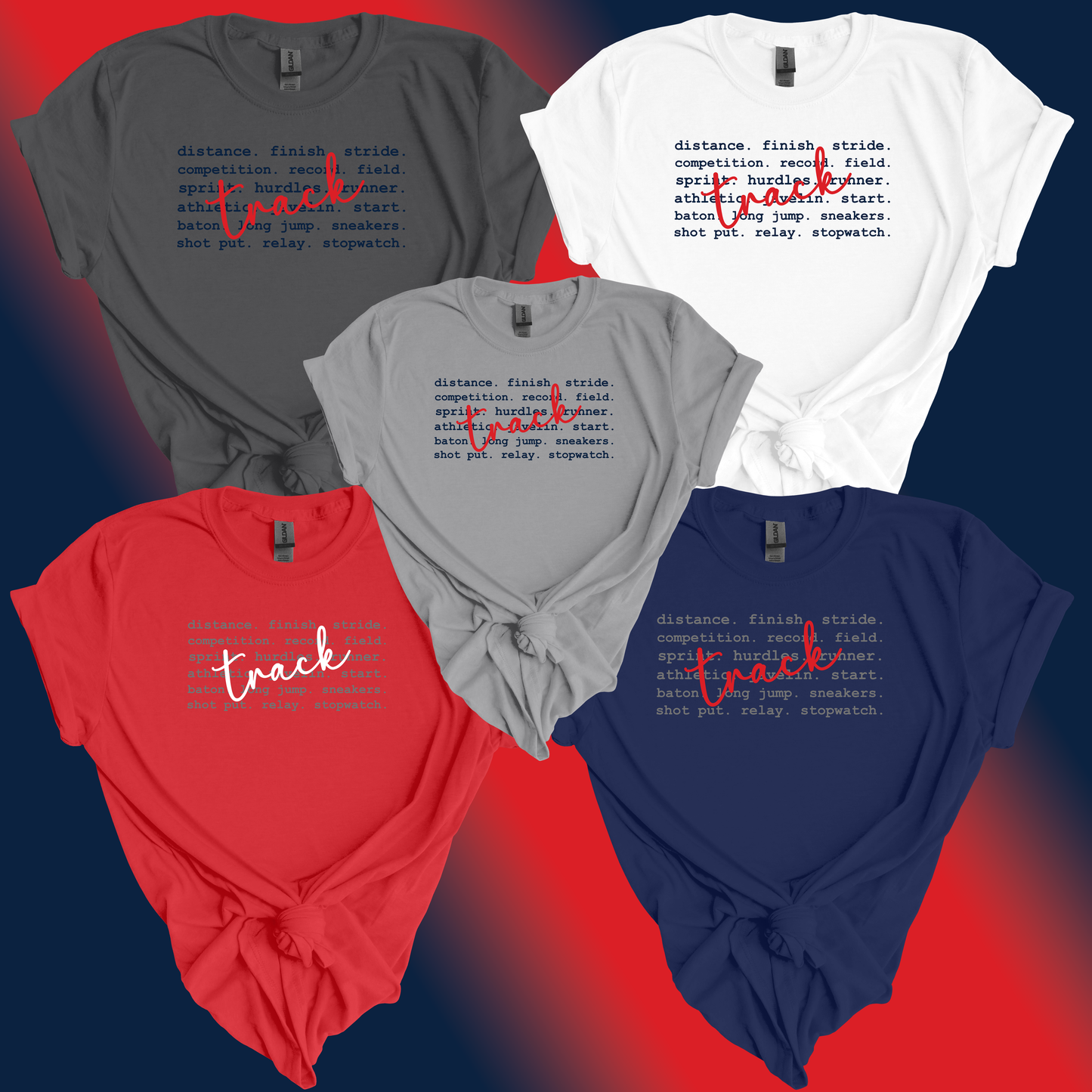 Track Typography Short Sleeve T-Shirt