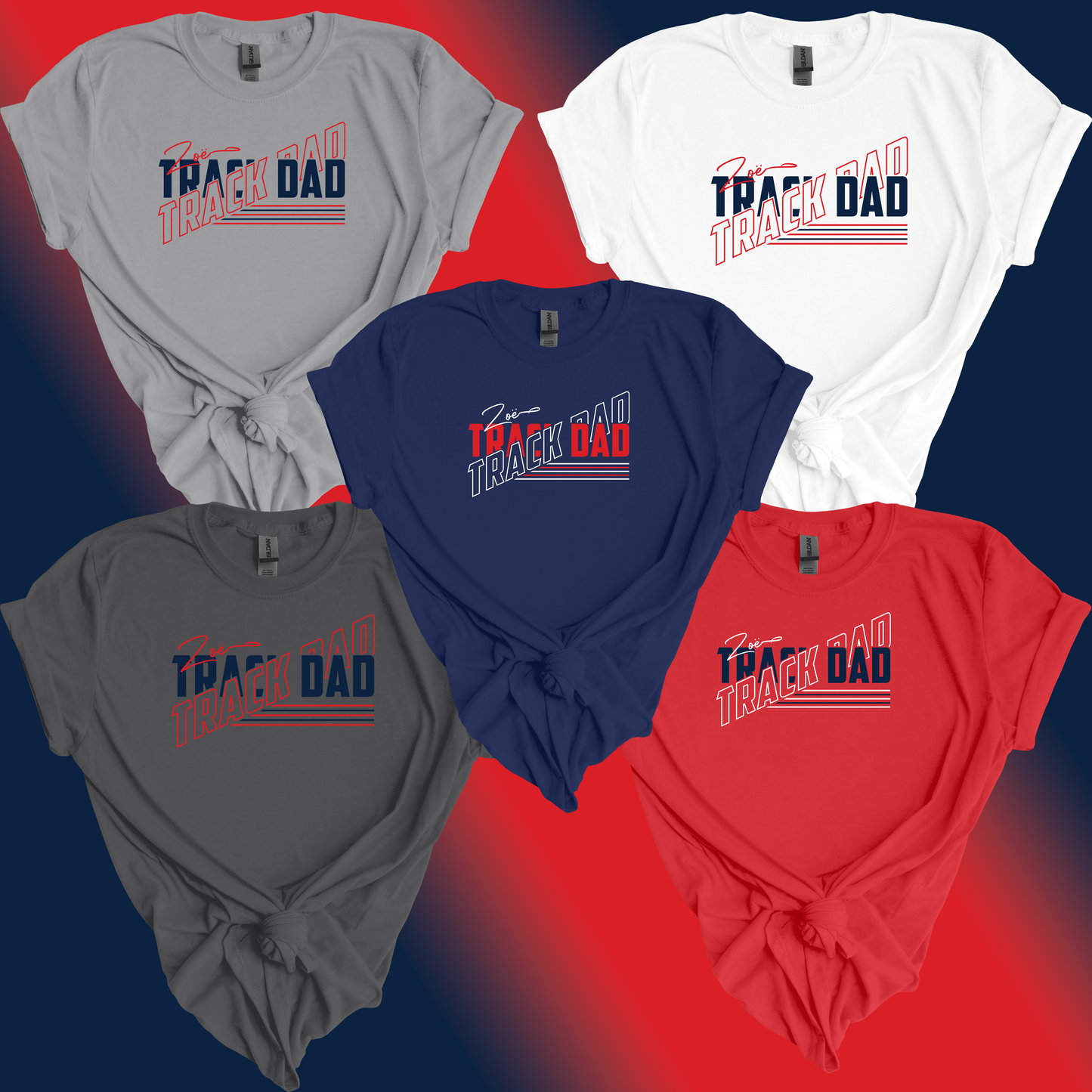 Texans Track Dad Personalized T-Shirt