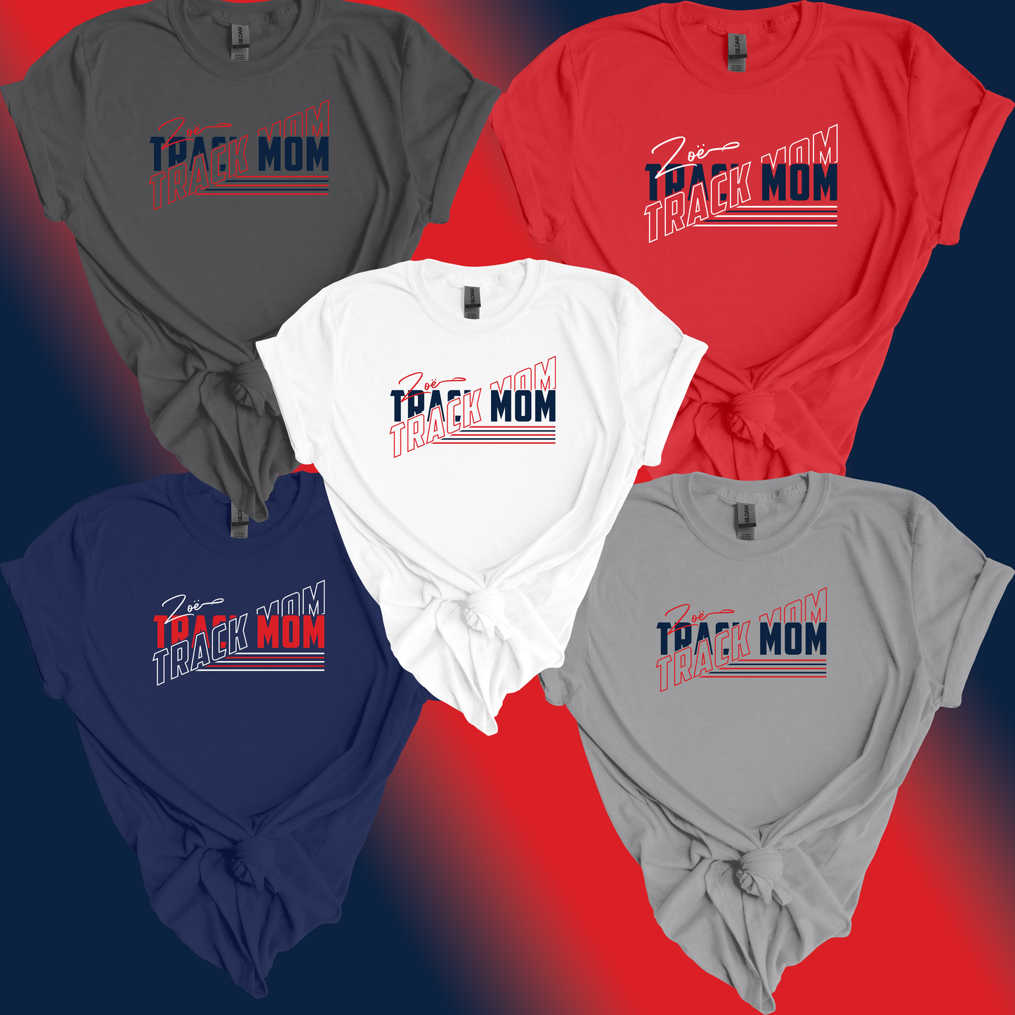 Texans Track Mom Personalized T-Shirt