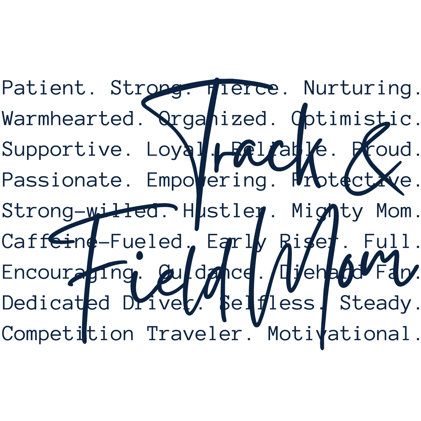 Track & Field Mom Word Collage T-Shirt