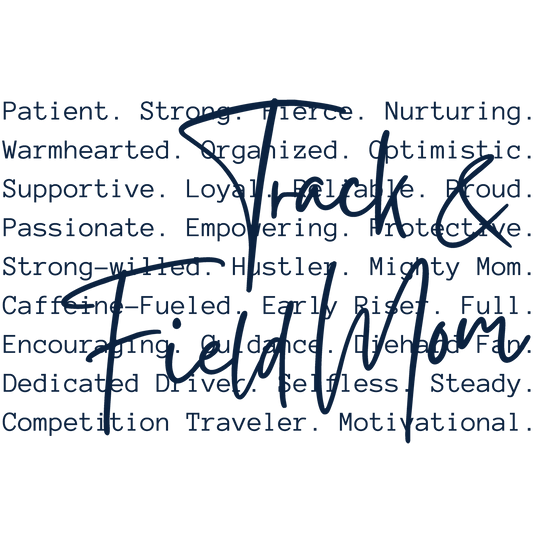 Track & Field Mom Word Collage T-Shirt