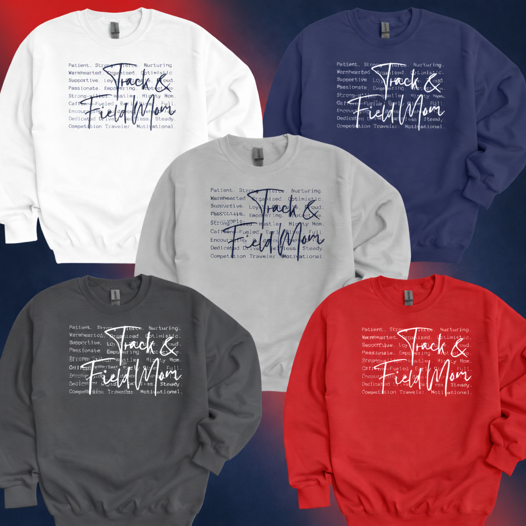 Track & Field Mom Word Collage Crewneck | Northwest Texans
