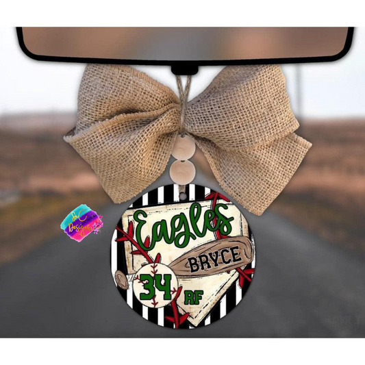 Baseball Plate Bag Tags