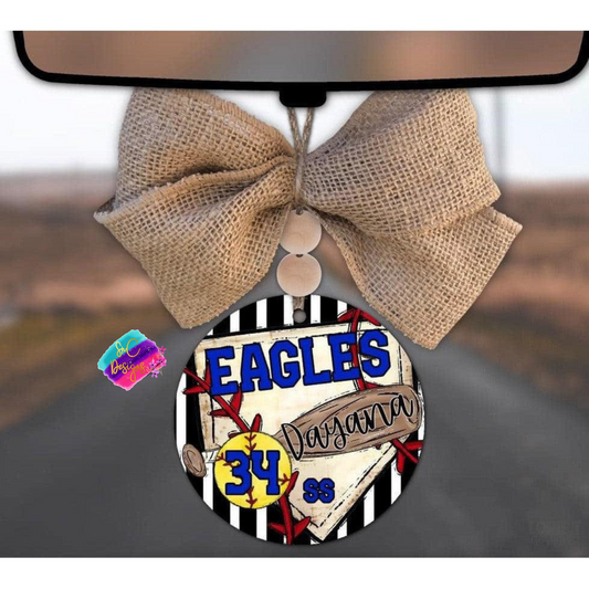 Softball Plate Bag Tags