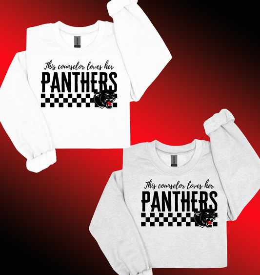This Counselor Loves Her Panthers Crewneck Sweatshirt