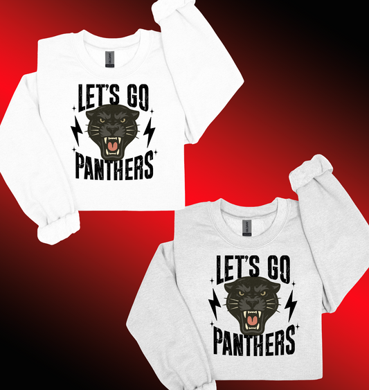 Let's Go Panthers Mascot Crewneck Sweatshirt