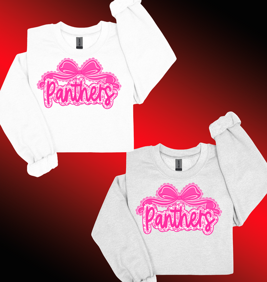 Panthers Pink Mascot Crewneck Sweatshirt