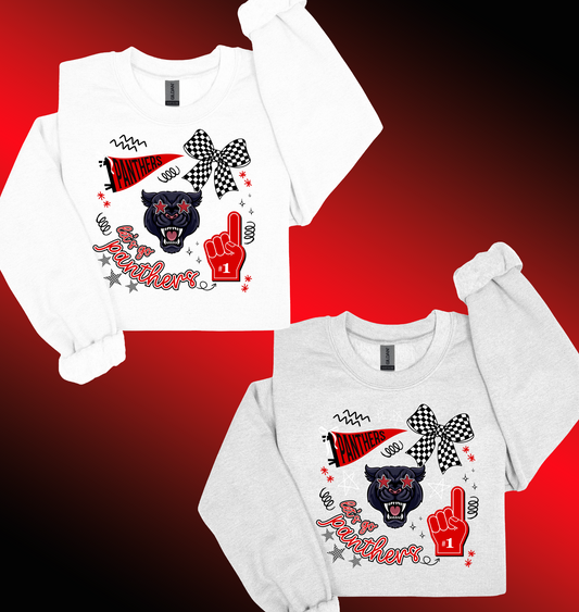 Let's Go Panthers Mascot Crewneck Sweatshirt