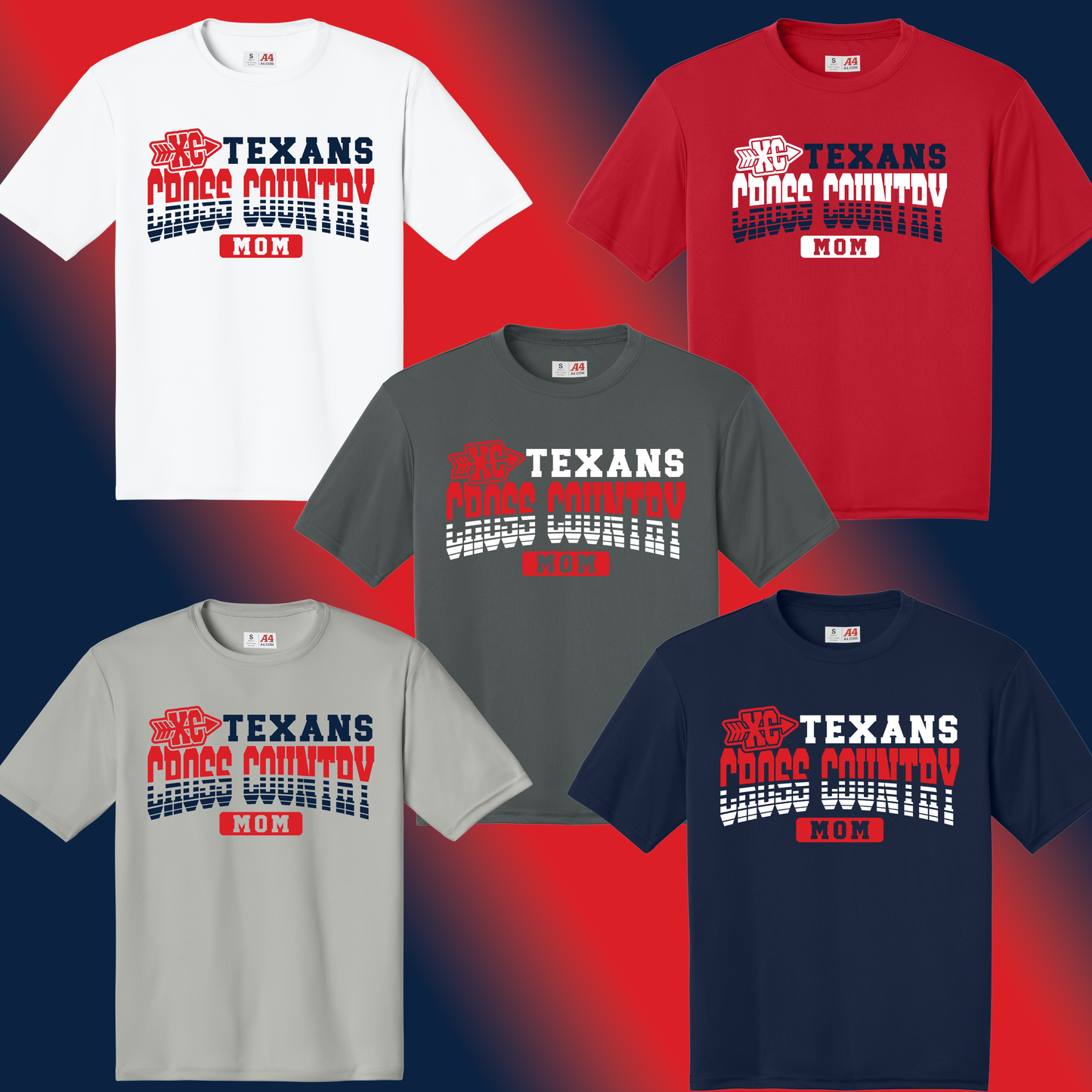 Northwest Texans | Cross Country Family A4 Performance Tee