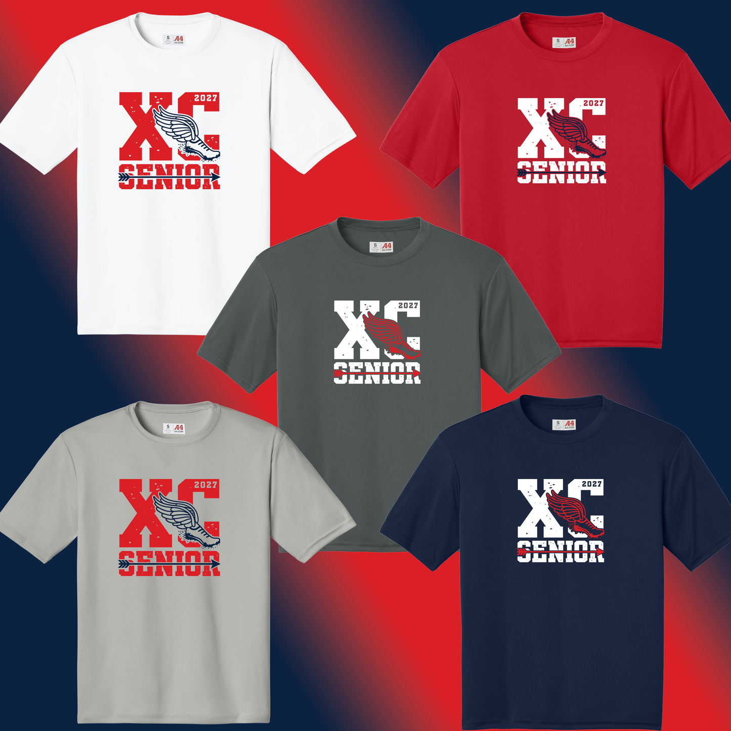 Senior 2027 | XC Grunge A4 Performance Tee