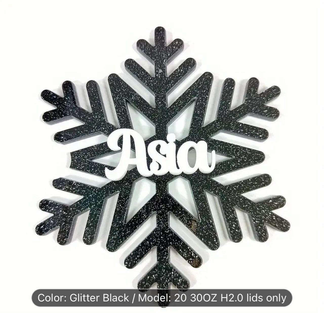 Custom Snowflake Cup Topper