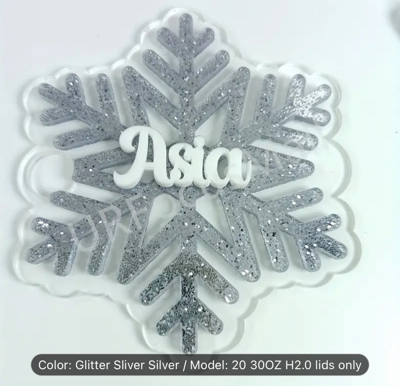 Custom Snowflake Cup Topper