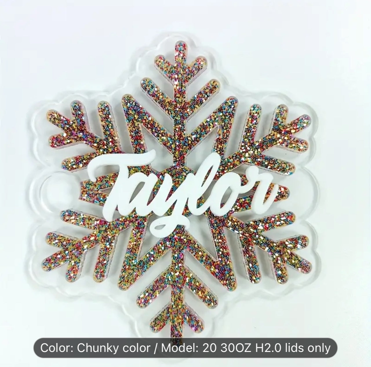 Custom Snowflake Cup Topper