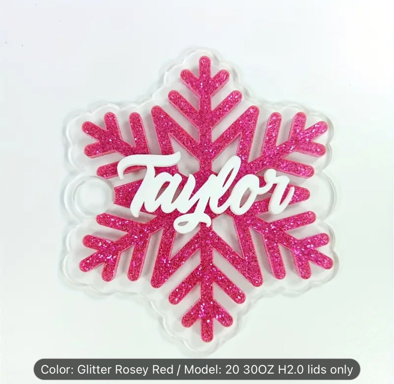 Custom Snowflake Cup Topper