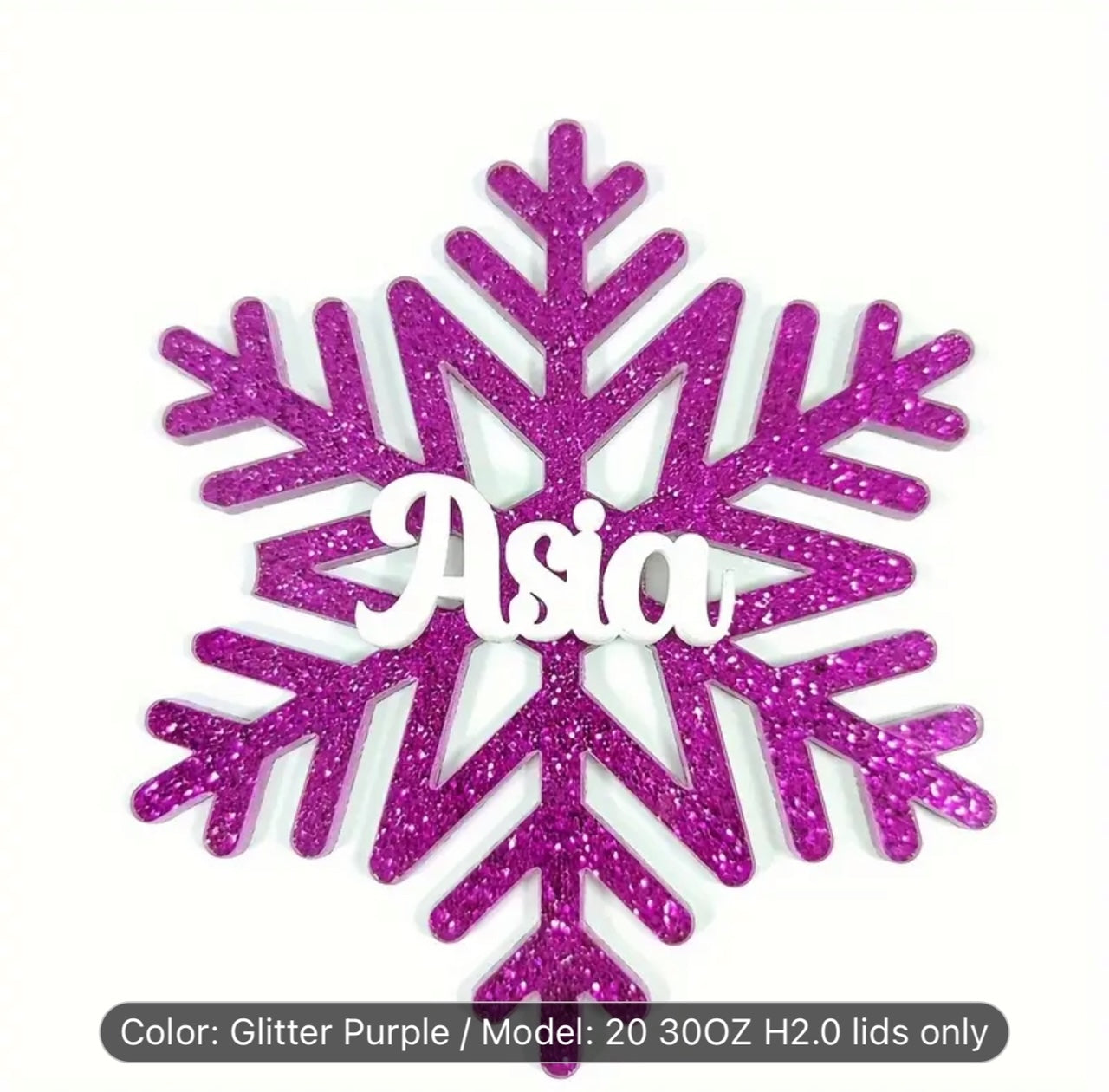 Custom Snowflake Cup Topper