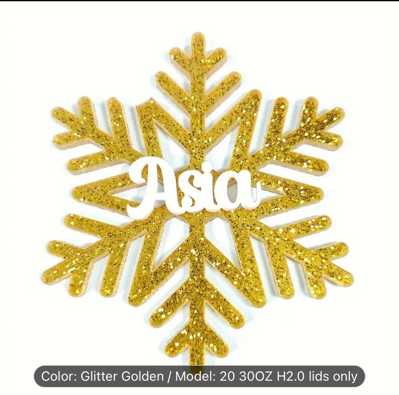 Custom Snowflake Cup Topper