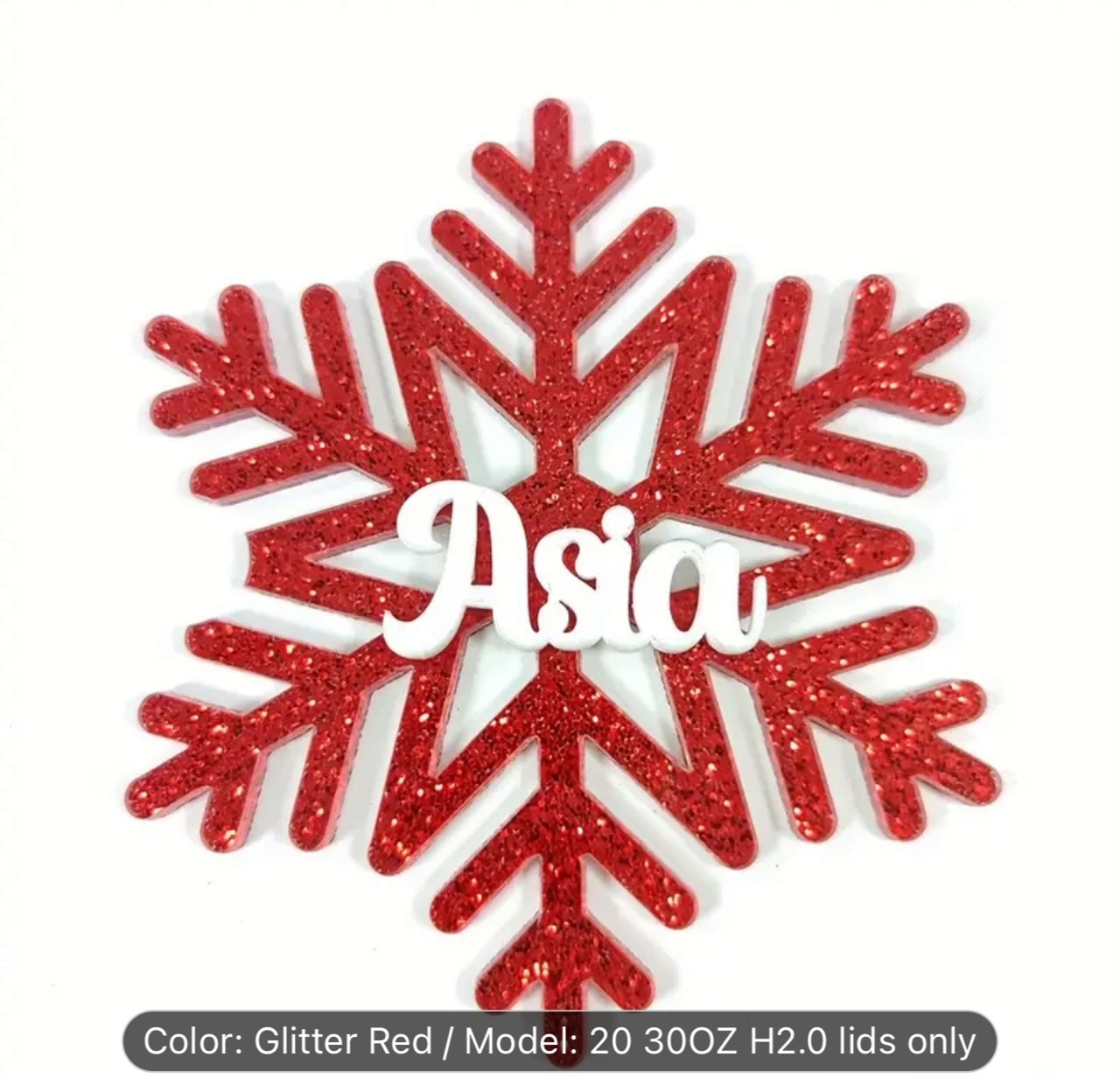 Custom Snowflake Cup Topper