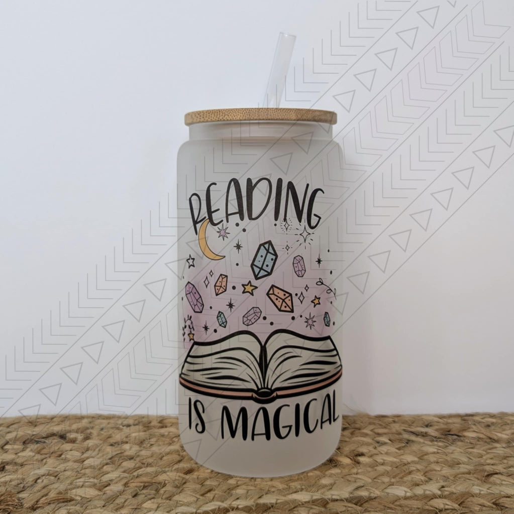 Reading is Magical glass can