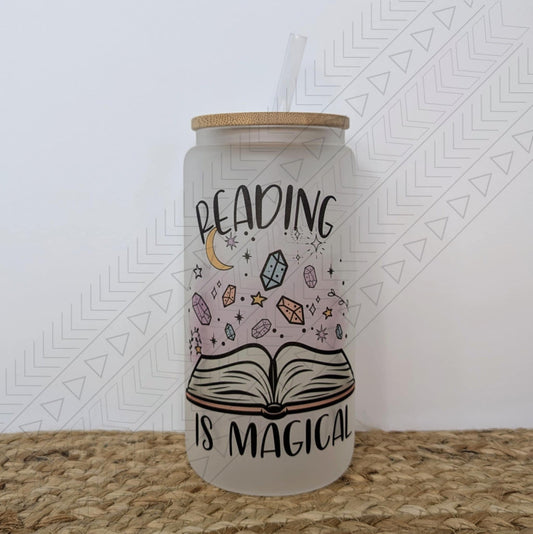 Reading is Magical glass can