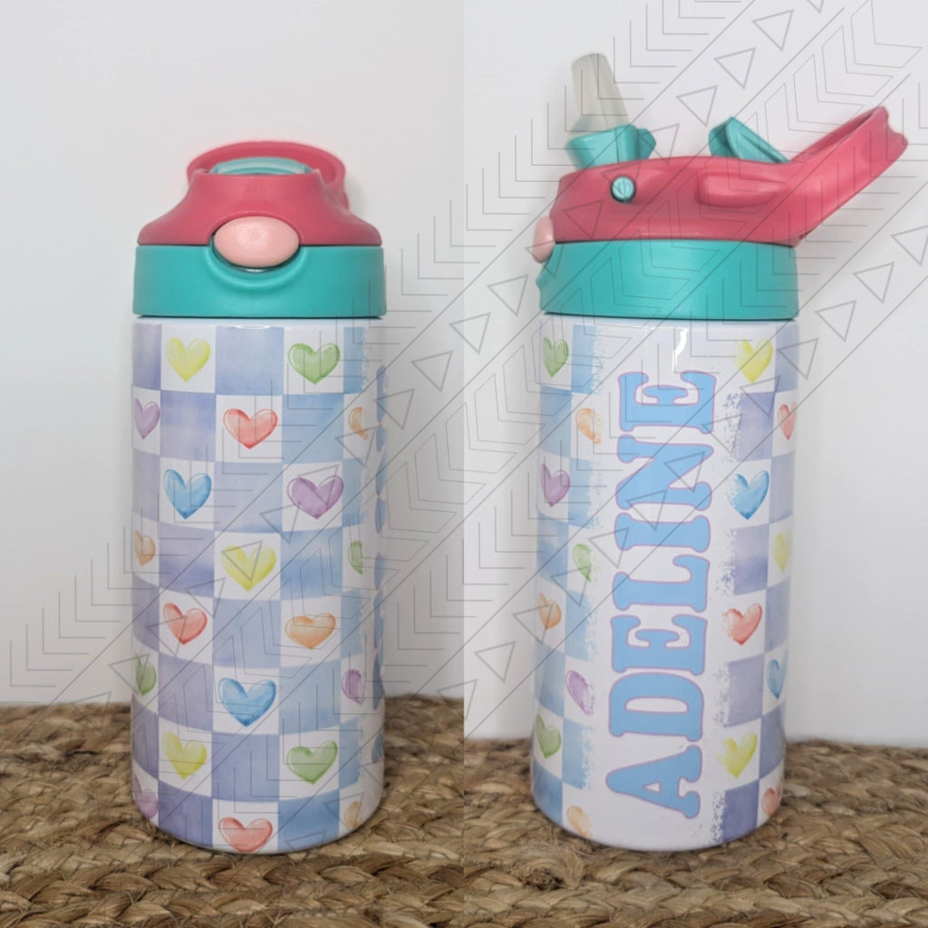 Watercolor Hearts kid’s bottle